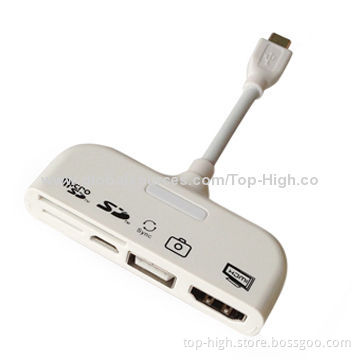 For Samsung S5 mhl to HDMI adapter card reader, 5-in-1 with unique design